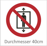Personenbeförderung verboten 40 cm